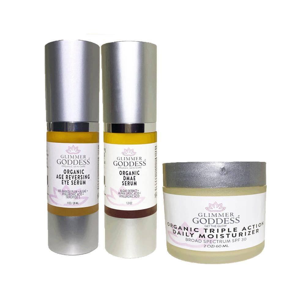 Organic Anti-Wrinkle Rejuvenation Kit - Tighten Brighten &amp; Moisturize - reversedskincare